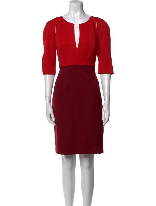 Black Halo V-Neck Knee-Length Dress