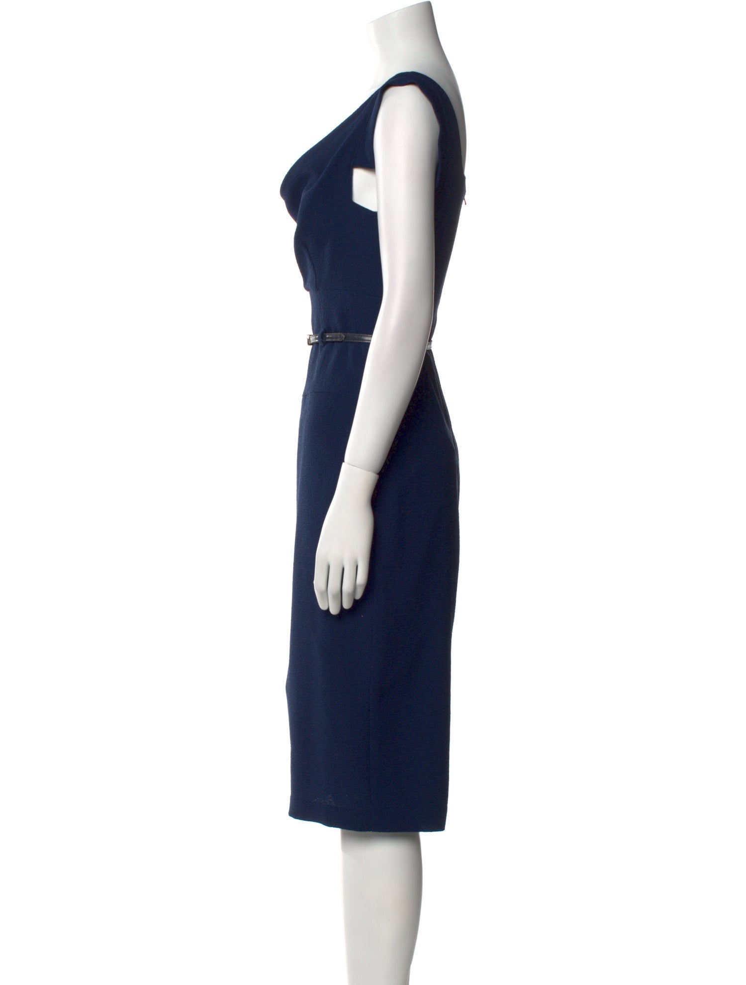 Black Halo V-Neck Midi Length Dress w/ Tags