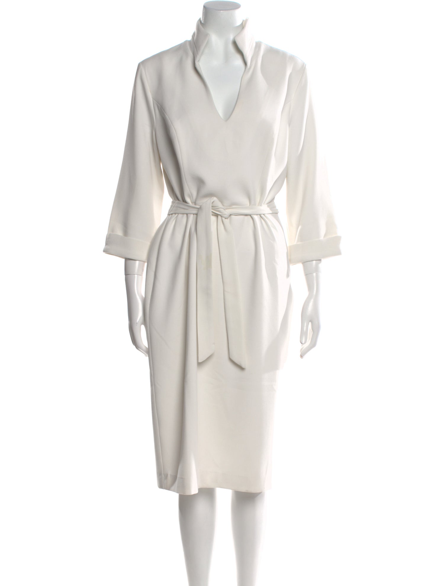 Black Halo V-Neck Midi Length Dress