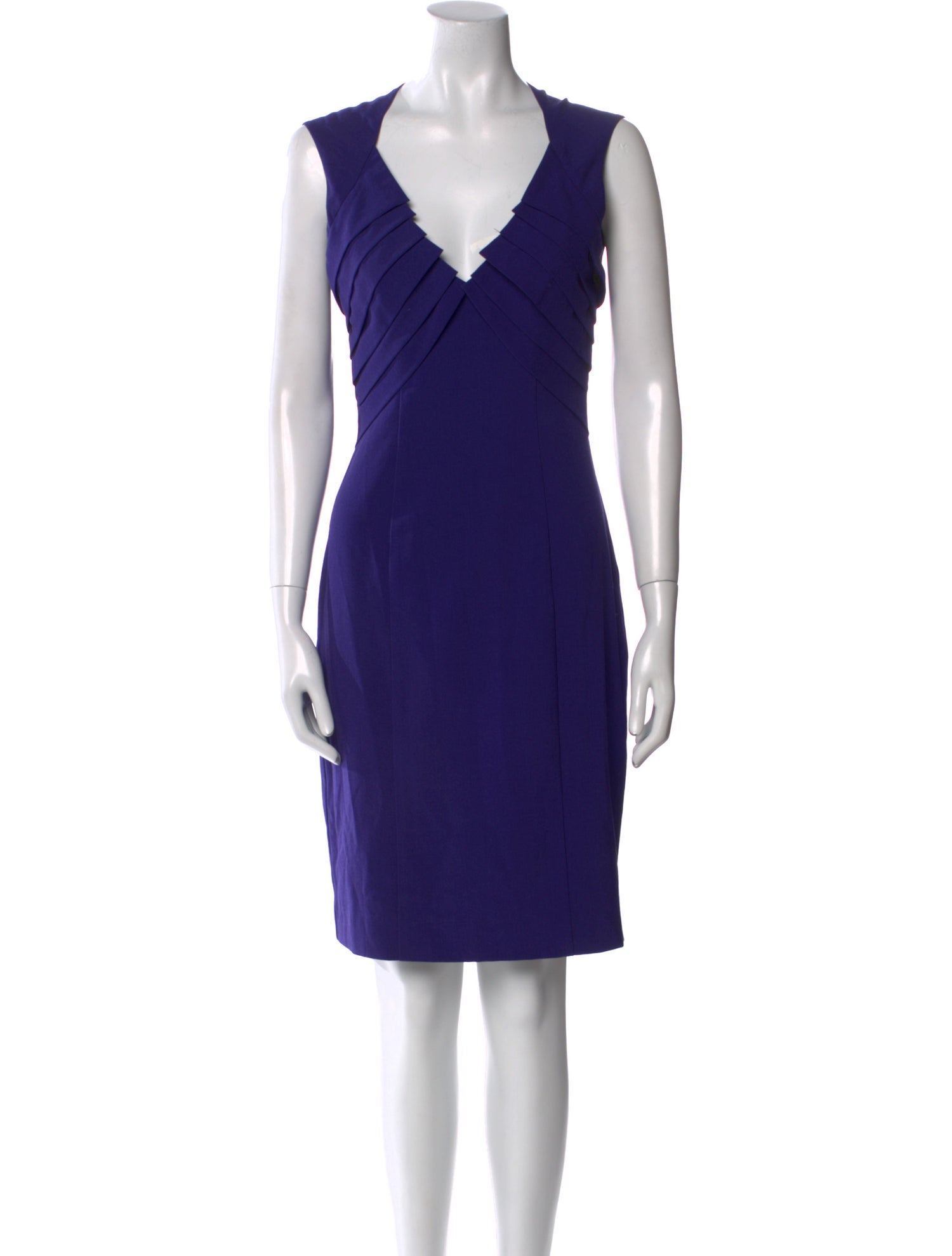 Black Halo V-Neck Knee-Length Dress