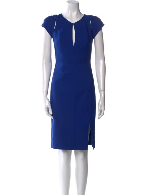 Black Halo V-Neck Knee-Length Dress