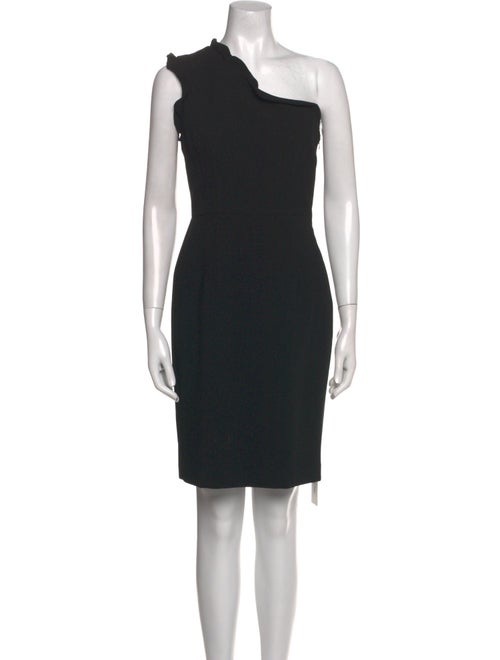 Black Halo One-Shoulder Knee-Length Dress