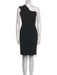 Black Halo One-Shoulder Knee-Length Dress