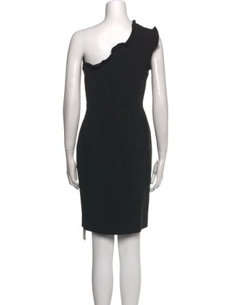 Black Halo One-Shoulder Knee-Length Dress