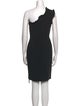 Black Halo One-Shoulder Knee-Length Dress