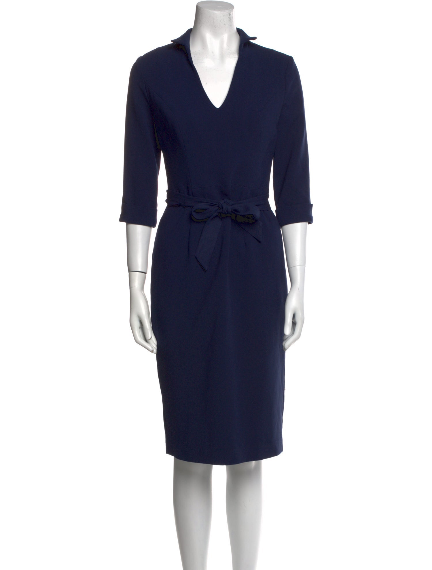 Black Halo V-Neck Knee-Length Dress