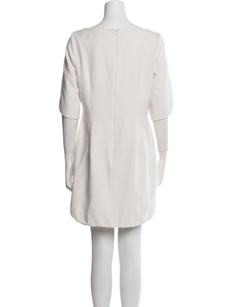 Black Halo Bateau Neckline Mini Dress