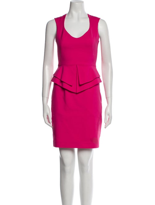 Black Halo Scoop Neck Mini Dress