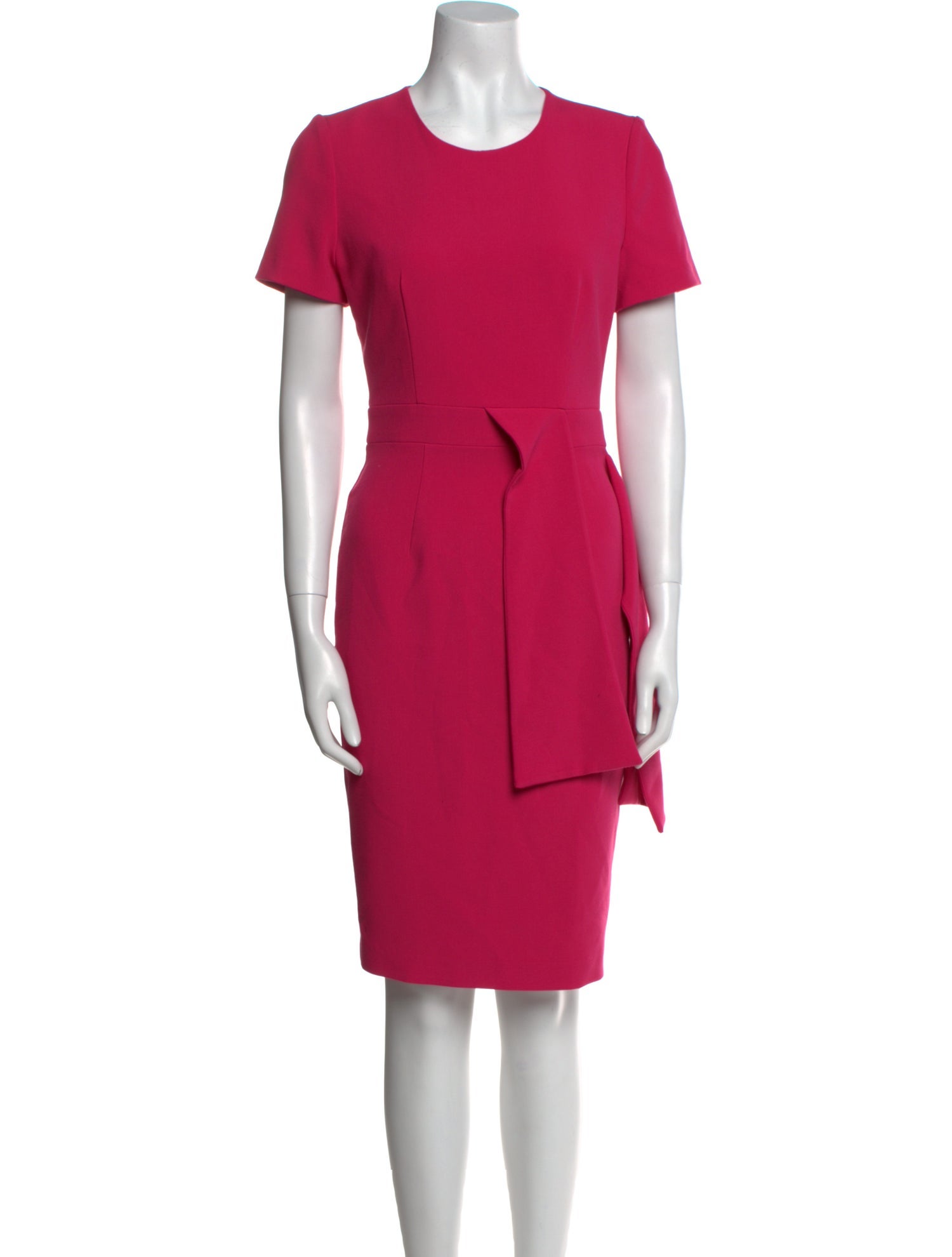 Black Halo Crew Neck Knee-Length Dress