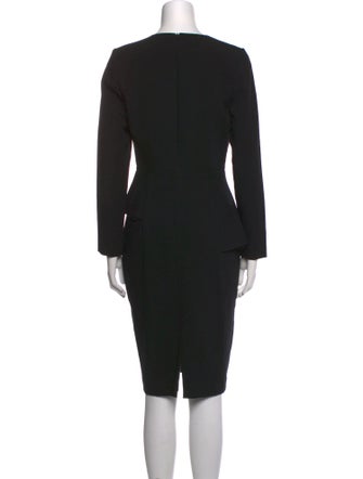 Black Halo V-Neck Midi Length Dress