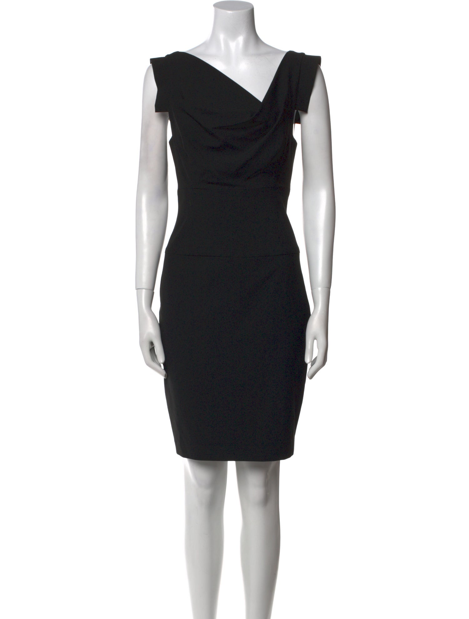 Black Halo Cowl Neck Mini Dress