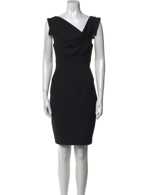 Black Halo Cowl Neck Mini Dress