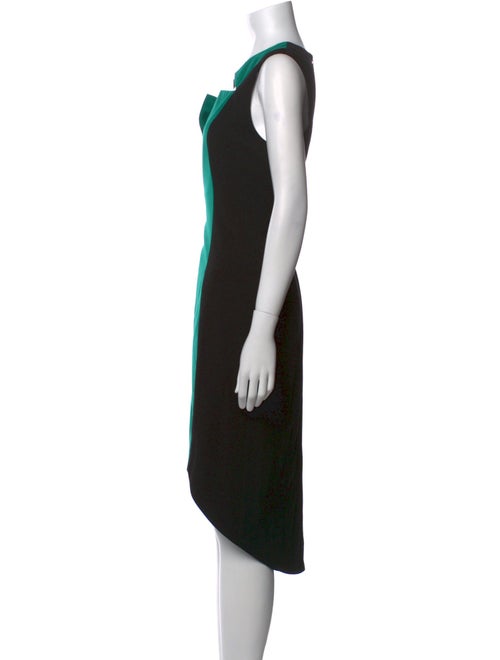 Black Halo Colorblock Pattern Midi Length Dress