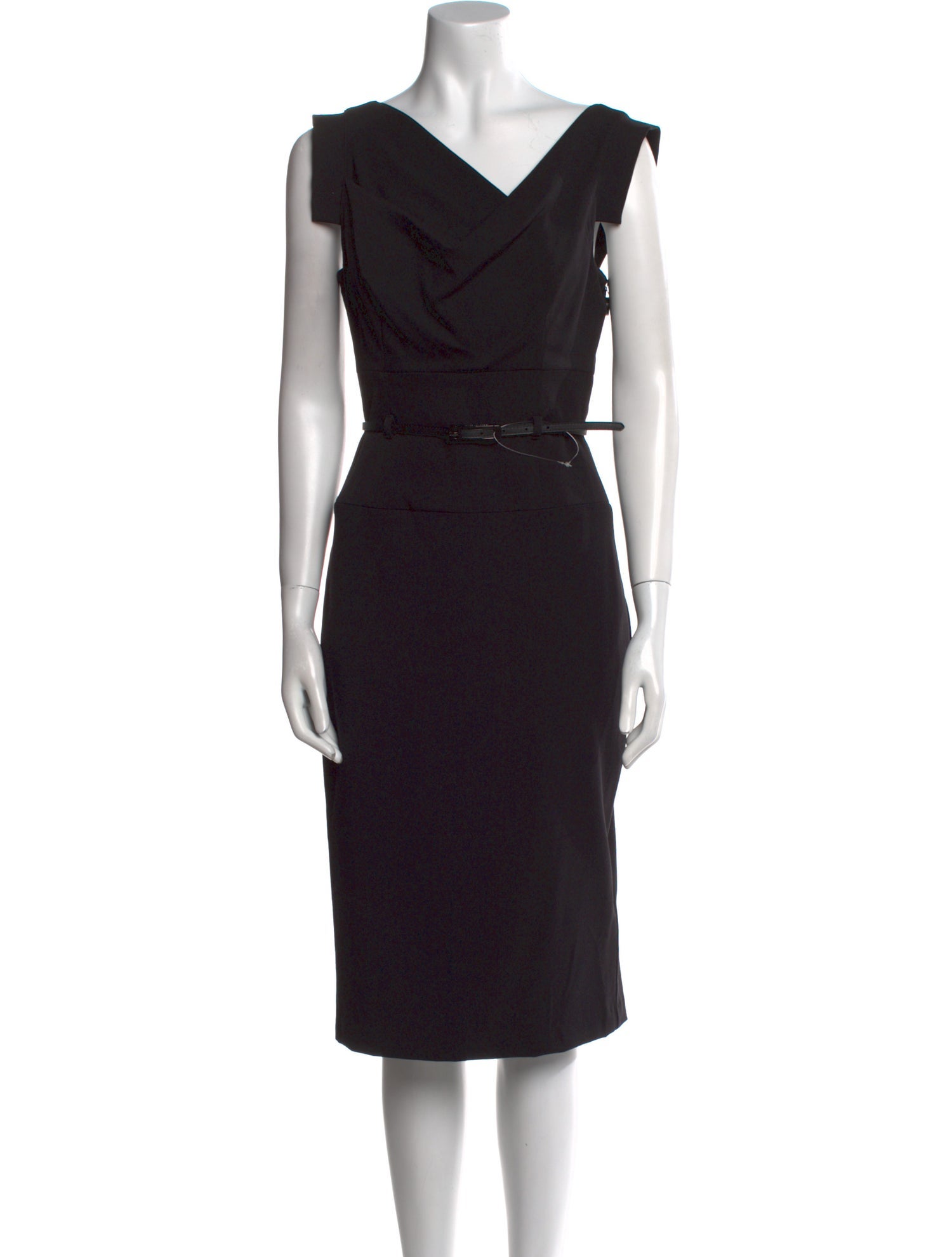 Black Halo Cowl Neck Midi Length Dress w/ Tags