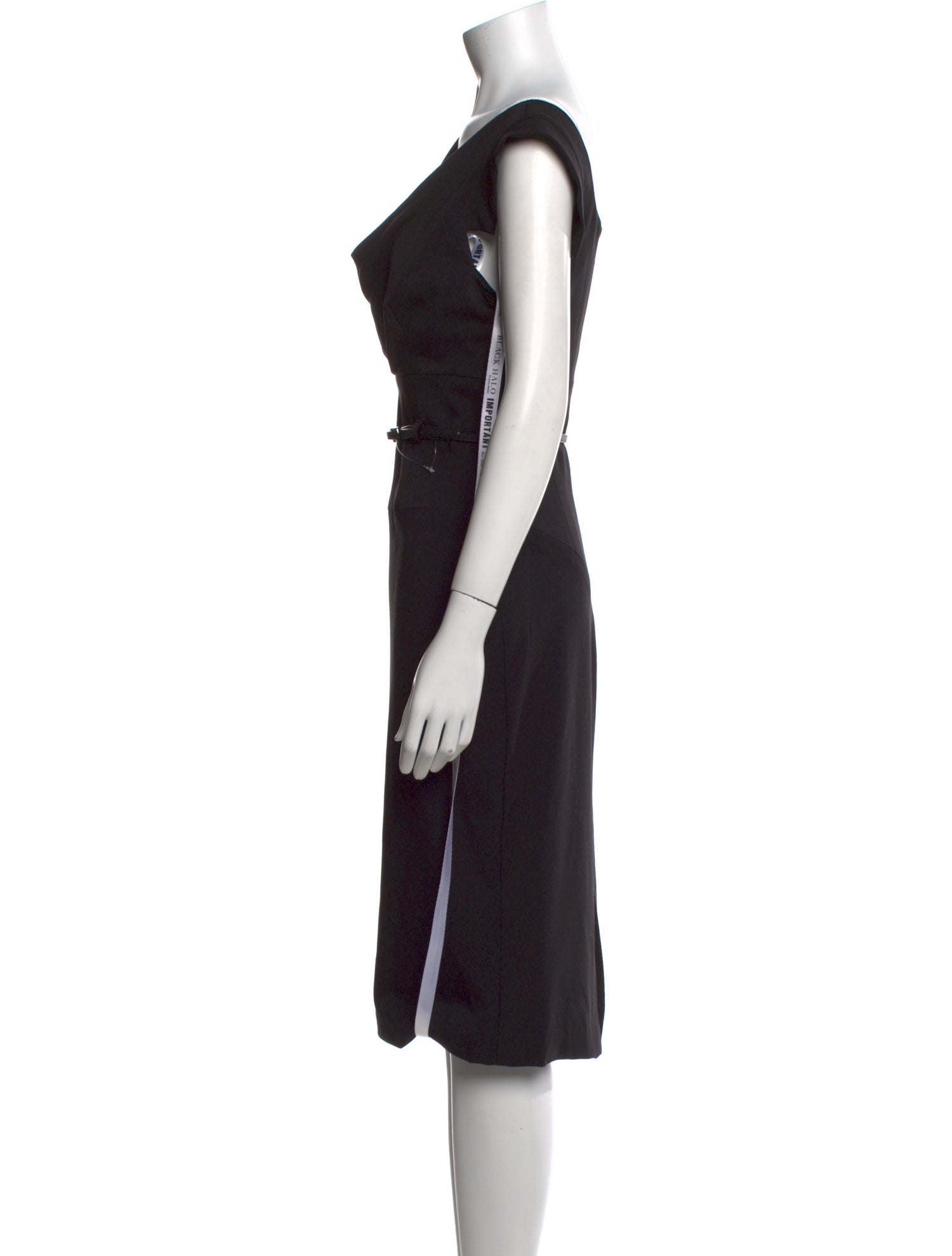Black Halo Cowl Neck Midi Length Dress w/ Tags