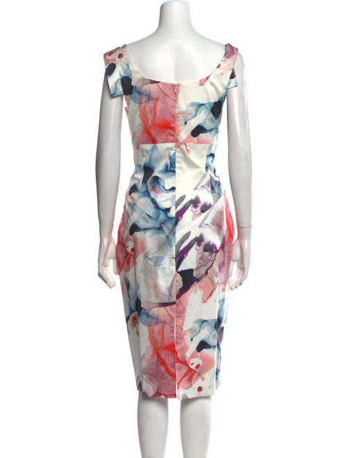 Black Halo Printed Midi Length Dress