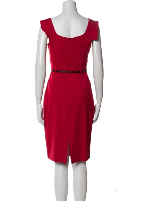 Black Halo Cowl Neck Knee-Length Dress