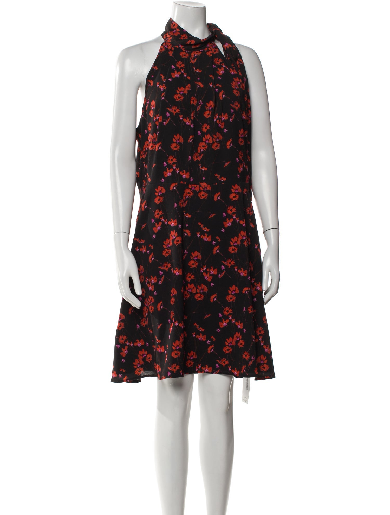 Black Halo Floral Print Knee-Length Dress w/ Tags