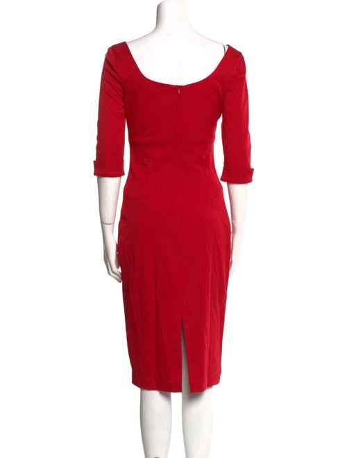 Black Halo Cowl Neck Knee-Length Dress