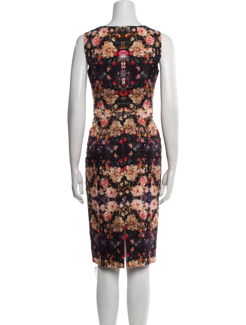Black Halo Floral Print Knee-Length Dress