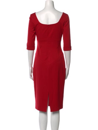 Black Halo Cowl Neck Knee-Length Dress