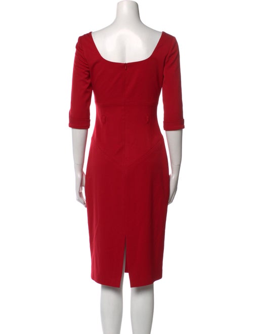 Black Halo Cowl Neck Knee-Length Dress