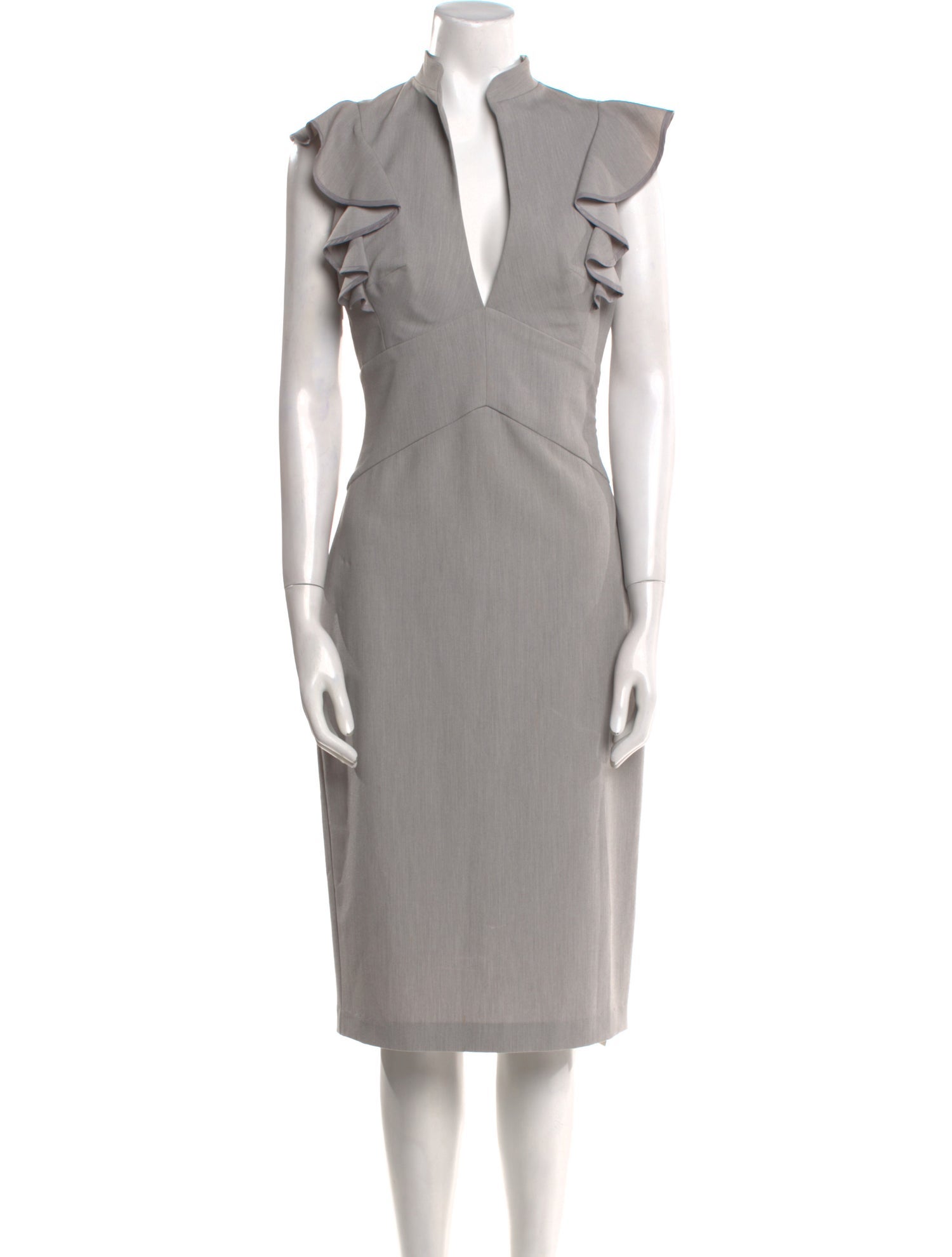 Black Halo Mock Neck Midi Length Dress