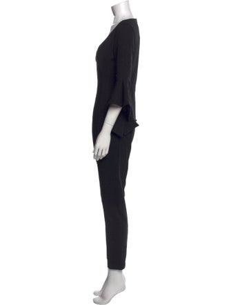 Black Halo Plunge Neckline Jumpsuit