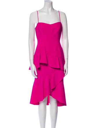 Black Halo Square Neckline Mini Dress