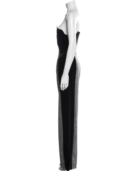 Black Halo Colorblock Pattern Strapless Jumpsuit