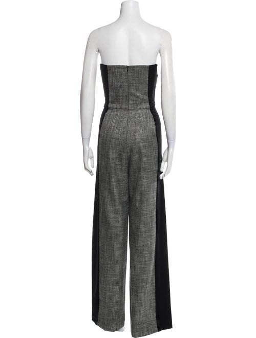 Black Halo Colorblock Pattern Strapless Jumpsuit