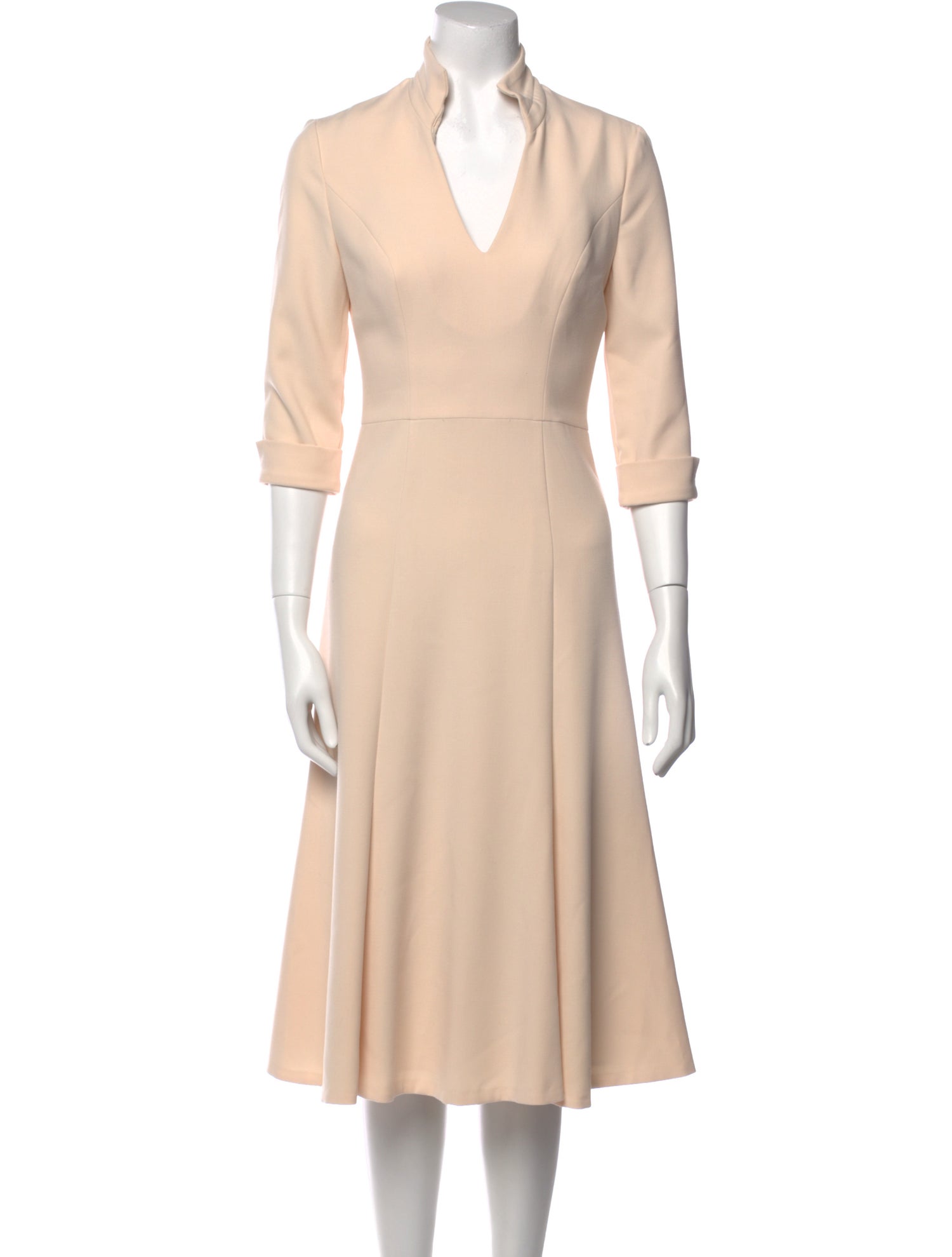 Black Halo V-Neck Midi Length Dress