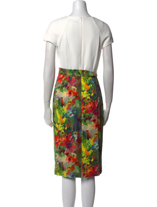 Black Halo Floral Print Midi Length Dress