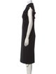 Black Halo V-Neck Midi Length Dress