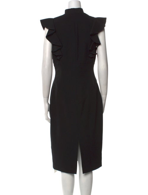 Black Halo V-Neck Midi Length Dress