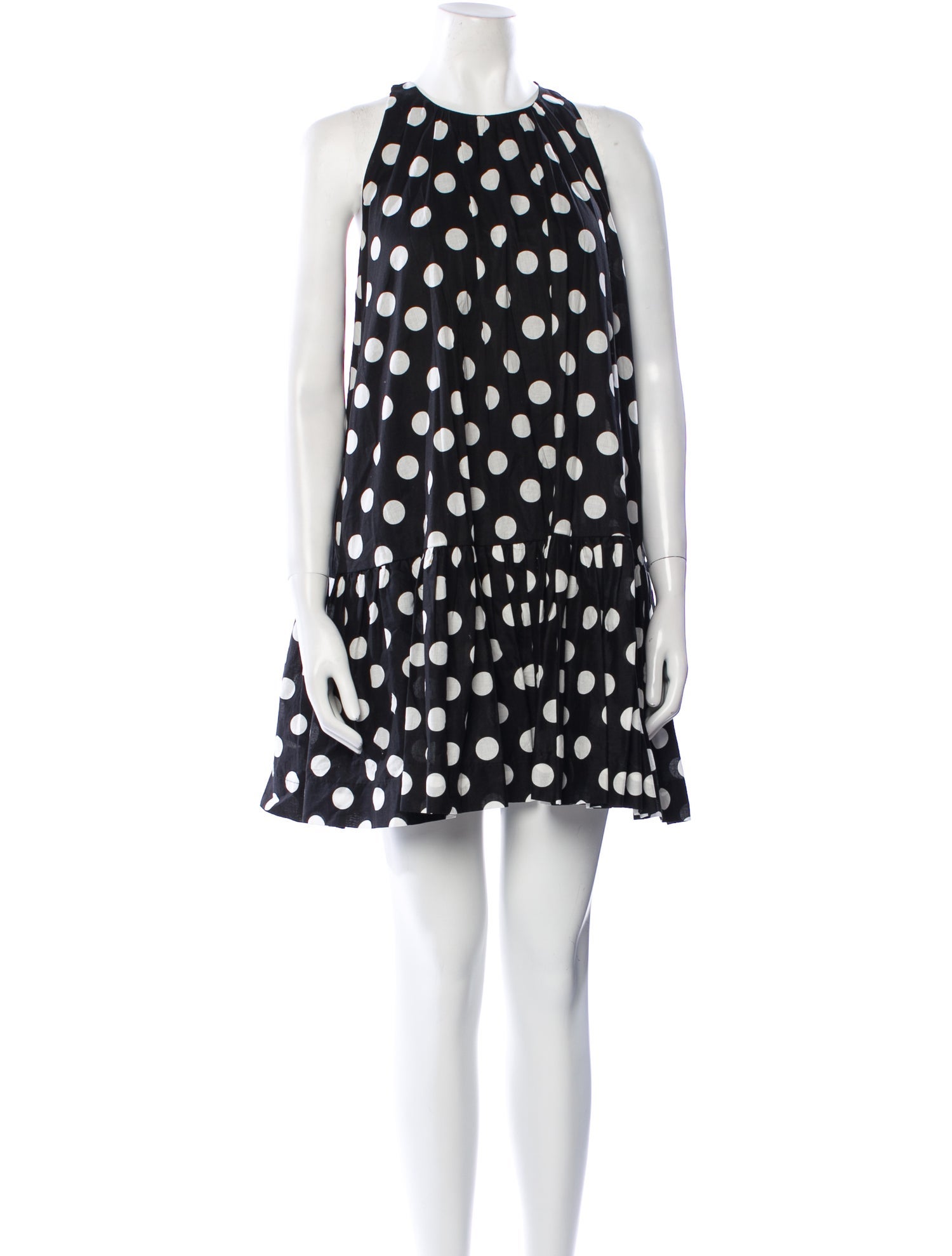 Black Halo Polka Dot Print Mini Dress