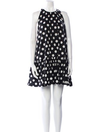 Black Halo Polka Dot Print Mini Dress
