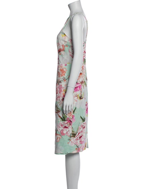 Black Halo Floral Print Midi Length Dress