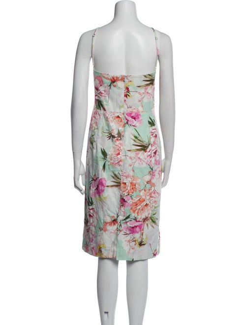 Black Halo Floral Print Midi Length Dress