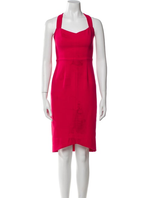 Black Halo Square Neckline Knee-Length Dress