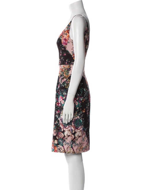 Black Halo Floral Print Knee-Length Dress