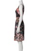 Black Halo Floral Print Knee-Length Dress