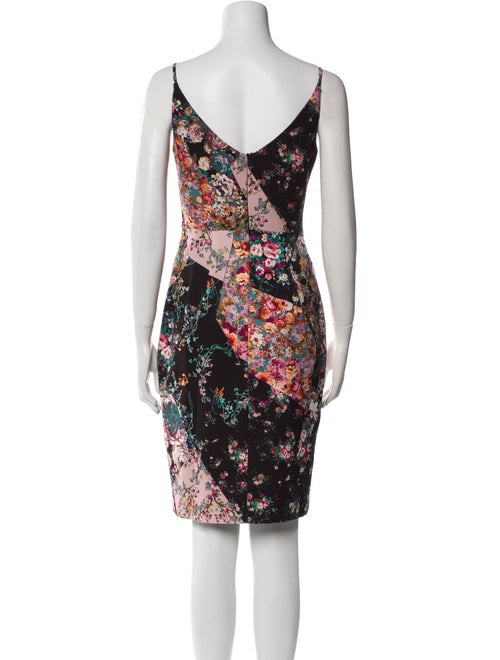 Black Halo Floral Print Knee-Length Dress