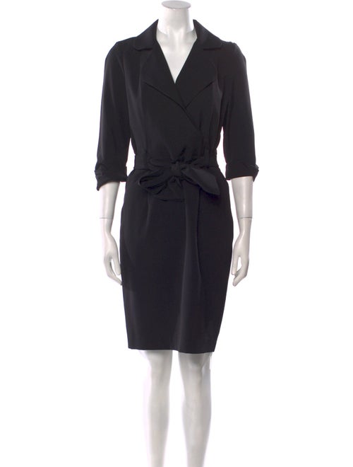 Black Halo V-Neck Knee-Length Dress