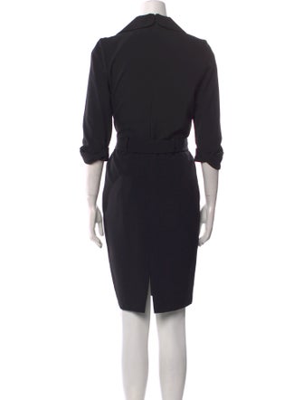 Black Halo V-Neck Knee-Length Dress