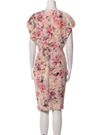 Black Halo Floral Print Knee-Length Dress