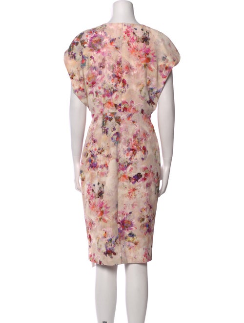 Black Halo Floral Print Knee-Length Dress