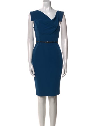 Black Halo V-Neck Mini Dress