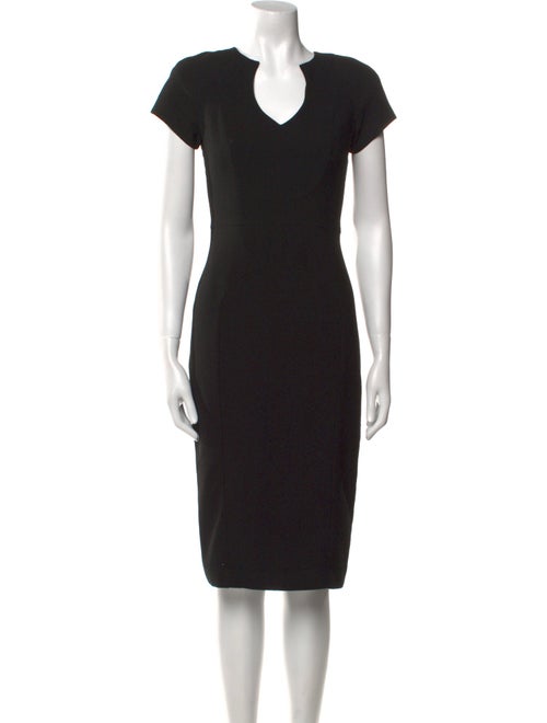 Black Halo V-Neck Midi Length Dress