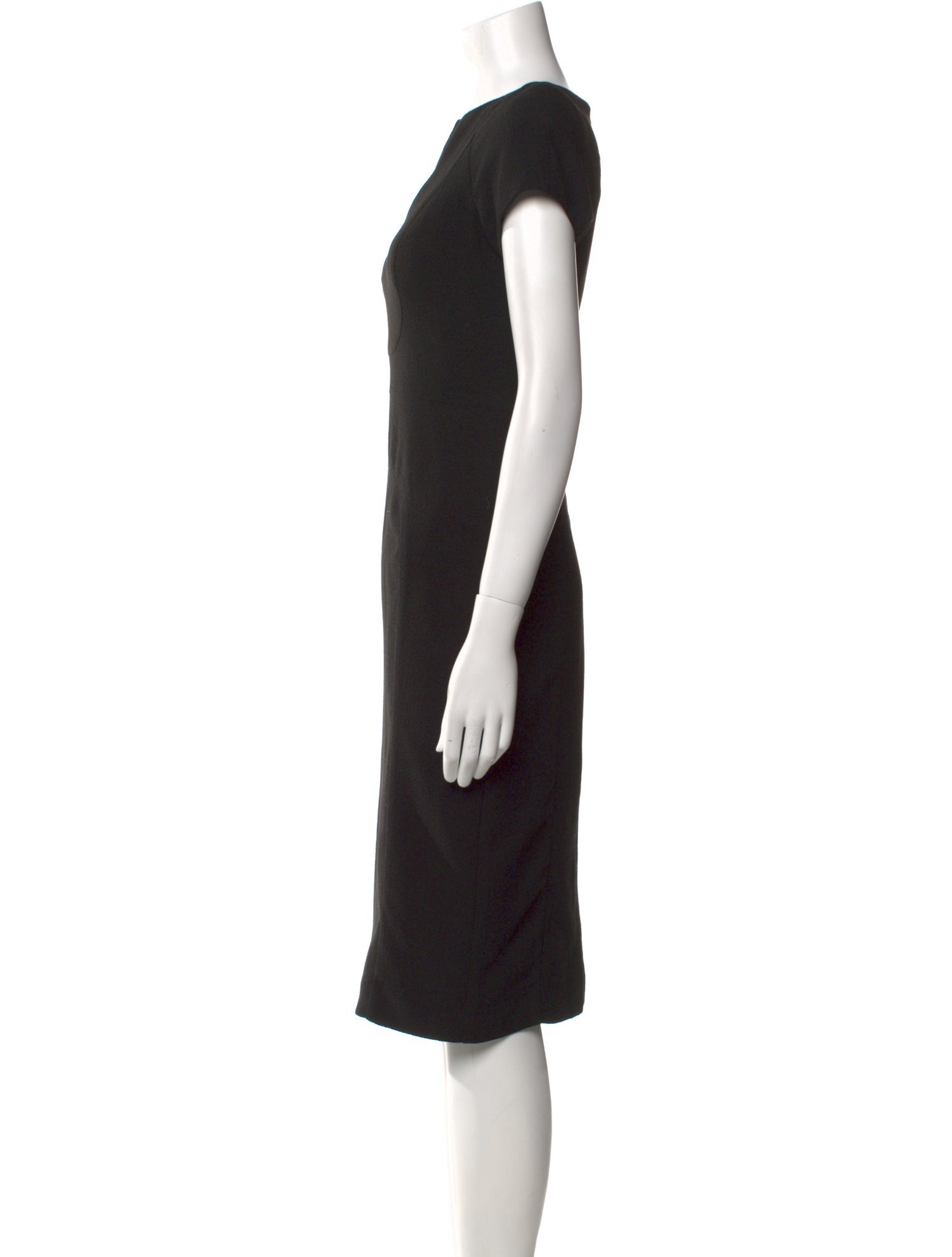 Black Halo V-Neck Midi Length Dress